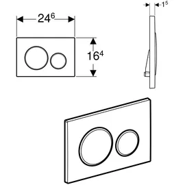 Geberit Sigma20 Betätigungsplatte schwarz/hochglanz verchromt