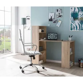 FineBuy Schreibtisch mit Regal 120x120x53 cm Holz Modern Bürotisch PC Tisch