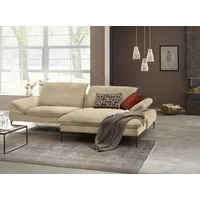W.Schillig Ecksofa »enjoy&MORE, Designsofa, elegant und bequem, L-Form«, Sitztiefenverstellung, Füße bronze pulverbeschichtet, Breite 294 cm beige
