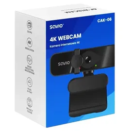 Savio CAK-06 Webcam 3840 x 2160 Pixel USB Schwarz, Webcam, Schwarz