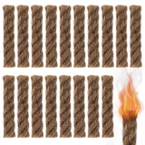 Wicks Zunder für Feuerstahl 18 Stück Zunderschnüren Outdoor Feueranzünder Feuerstein Survival Feueranzünder für Trekking Bushcraft Kamin Grill