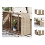 vidaXL Outdoor-Regale 2 Stk. Beige Poly Rattan