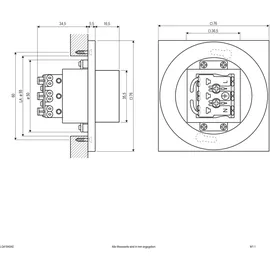 EVN Lichttechnik Wandeinbauleuchte 1 Anthrazit