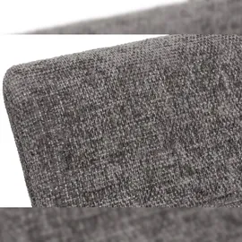Mendler Esszimmer-Set HWC-G55, 2er-Set Stuhl + Sitzbank 180cm, Edelstahl gebürstet Stoff/Textil Chenille ~ dunkelgrau
