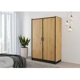 Küchen-Preisbombe Wäscheschrank Karia 122 x 190 x 59 cm Schwarz