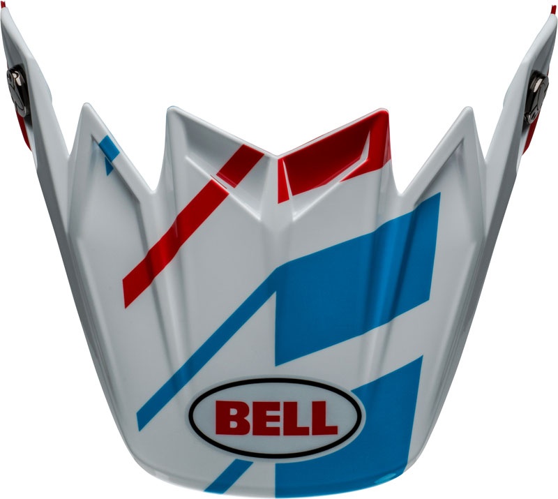 Bell Moto-9S Flex Banshee, sommet du casque - Blanc/Bleu/Rouge