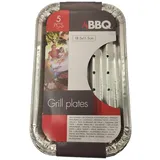 Bbq Grillplatte 18 x 11 cm Aluminium grau