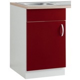 wiho Küchen Spülenschrank »Flexi«, Breite 50 cm, rot