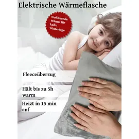 Adler AD 7427 Elektrische Wärmflasche mit weichem Bezug, Wärmflaschenwärmer 360 W, Wärmekissen