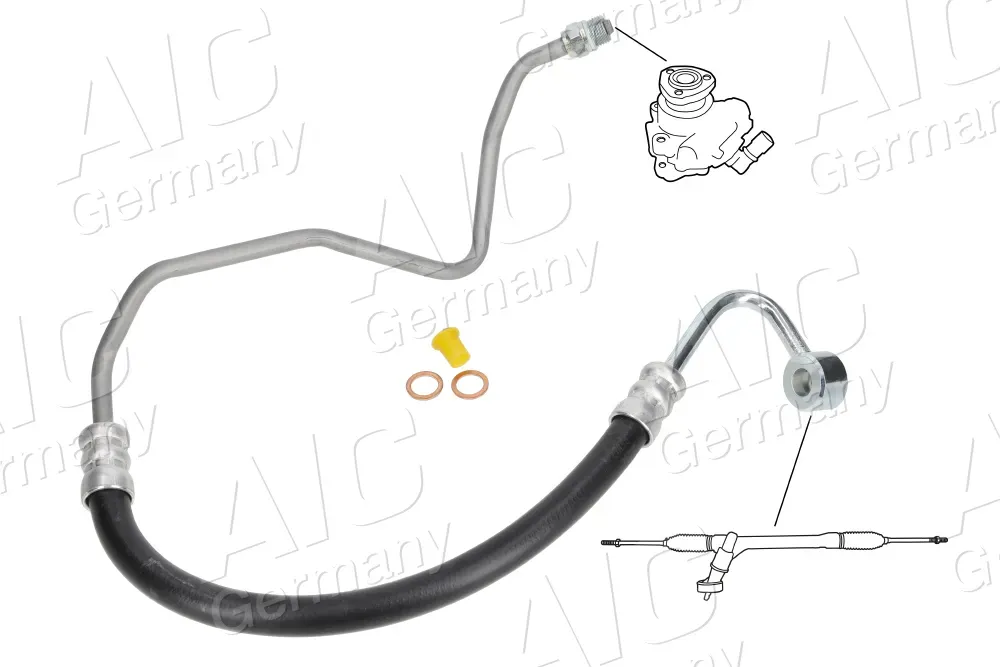 AIC Hydraulikschlauch, Lenkung 59942 von Hydraulikpumpe nach Lenkgetriebe für MAZDA