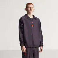 adidas FC Bayern Terrace Icons Drill Sweatshirt - Aurora Black - M