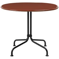 GUBI - Carmel Bistro Loungetisch, 75 x 75 cm, schwarz / rock red