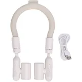 Tragbarer Nackenventilator, Hohe Drehzahl, Pcm-membran, Batteriebetrieben, Leise Und Leicht, Ideal Für Outdoor-sportarten (weiß).