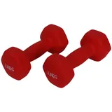 Endless Hantel-Set Neoprene Dumbbells, (IN BOX : 1 Paar Neopren Hanteln nur, Non-Slip, Multifunctional Dumbells), Neopren beschichtete feste Hantel rot