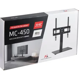 Maclean Brackets Maclean MC-450 TV-Ständer Standfüß TV Bildschirm Stand für 32-65" QLED LCD LED OLED Plasma Fernseher bis max. 40kg max. VESA 400x400,