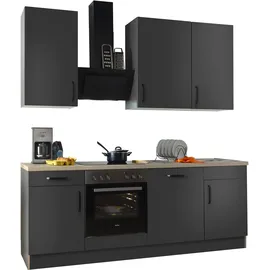 WIHO KÜCHEN Küchenzeile Simi 220 cm grau