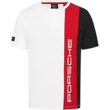 Porsche Motorsport Herren Gestreiftes T-Shirt – Weiß – Größe: S - S