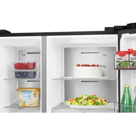 Hisense RS818N4TFC Side-by-Side (632 l, 1795 mm hoch, Schwarz)