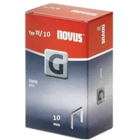 Novus Flachdrahtklammern für Hammertacker 10 mm, 5000 Klammern vom Typ G 11/10, aus verzinktem Stahldraht