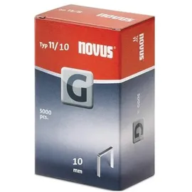 Novus Flachdrahtklammern für Hammertacker 10 mm, 5000 Klammern vom Typ G 11/10, aus verzinktem Stahldraht