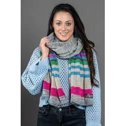 Modeschal "Bea", Damen, grün, Polyacryl, COLLEZIONE ALESSANDRO, gestreift, Basic,casual,modisch, Modetücher, kuschelig weich in Steifenoptik