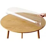 ZBXXSC Tischdecke Transparent Rund 2.0mm Tischfolie Rund Glasklar Durchsichtige Schreibtischunterlage Folie Tischschutz Wasserdicht Tischschutzfolie für Runde Tische(A,Round 35cm)