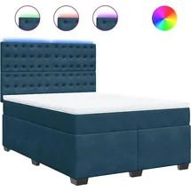 vidaXL Boxspringbett 140 x 200 cm Blau