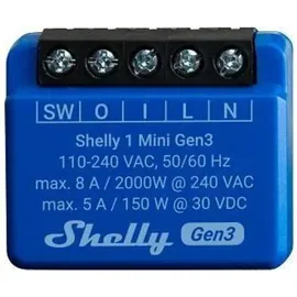 Shelly 1 Mini Gen3, 1-Kanal, Unterputz, Schaltaktor (Shelly_Plus_1_Mini_G3)