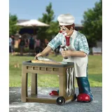 Gilde Clown Grillprofi aus Kunstharz - Grill Geschenk für Männer - Dekofigur Sammlerstüc - 15 cm hoch, Mehrfarbig, 11 cm breit, 8 cm tief