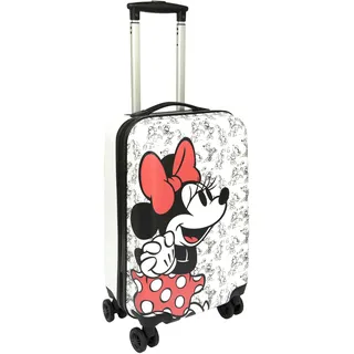 Undercover Minnie Mouse Reisekoffer - Rollkoffer mit 4 Doppelrädern - TSA Schloss - 1 Fach mit Spanngurten - 1 Fach mit Reißverschluss