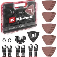 Einhell 708136 XLPLUS-CASE HCS, Aluminiumoxid, Chrom-Vanadium Stahl Multifunktionswerkzeug-Zubehör-Set 1 Set