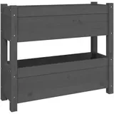 vidaXL Pflanzkübel 77 x 25 x 66 cm Grau