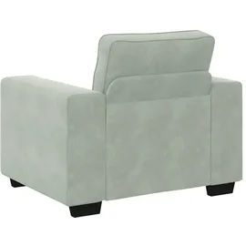 vidaXL Sessel Hellgrau 60 cm Samt