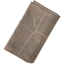 Chic Antique Stoffservietten mit Streifen im 4er-Set, L40 x B40cm, kamel