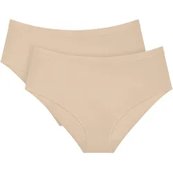 Midislip TRIUMPH "Sense of Modal", Damen, Gr. XL, beige (natur), Single Jersey, Obermaterial: 87% Modal, 13% Elasthan, körpernah, Unterhosen, mit höherem Bund aus Modal, weich und kaum sichtbar