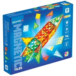 Geomag Magnetic Tiles Gems Rocket, Magnetbausystem, 32 Teile