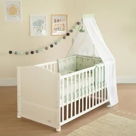 roba Babybett Weiß, Textil, Tiere, 70x140 cm Babymöbel, Babybetten, Beistellbetten