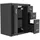 Okwish Waschtischunterschrank 3 Schubladen 76 x 85 x 46,5 cm Schwarz