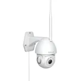 Tellur Smart WiFi Outdoor Camera 3MP, UltraHD, Autotracking, PTZ white (2304 x 1296 Pixels), Netzwerkkamera, Weiss