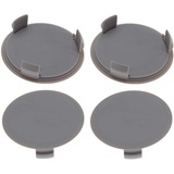 4 Nabenkappen Ø 75,0 mm - 68,5 mm / rund flach grau / Klebefläche