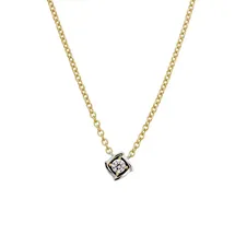 lyomi Kette mit Anhänger Viereck mehrfarbig/Gold/Weißgold/Gelbgold
