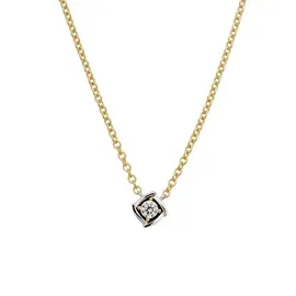 lyomi Kette mit Anhänger Viereck mehrfarbig/Gold/Weißgold/Gelbgold