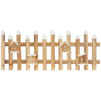 ECD Germany Deko Zaun 98 x 39 cm Braun