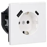 Jung Schuko-Steckdose mit USB 1 St. Alpinweiß