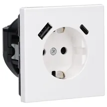 Jung Schuko-Steckdose mit USB 1 St. Alpinweiß