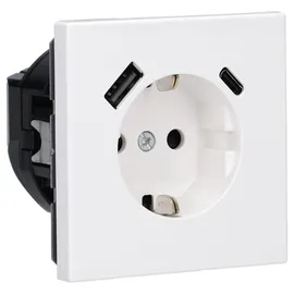 Jung Schuko-Steckdose mit USB 1 St. Alpinweiß