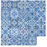 Fliesenaufkleber zum Abziehen und Aufkleben, 24 Fliesenaufkleber zum Aufkleben auf Fliesen, Blau und Weiß Porzellan Wandaufkleber Portugiesischer Stil Antike Fliesen Fliesenaufkleber, Klebefliesen für