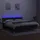 vidaXL Boxspringbett mit Matratze & LED Schwarz 180x200 cm Stoff