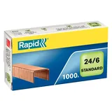 Rapid Heftklammern Standard 24/6, verkupfert 1.000 St./Pack.