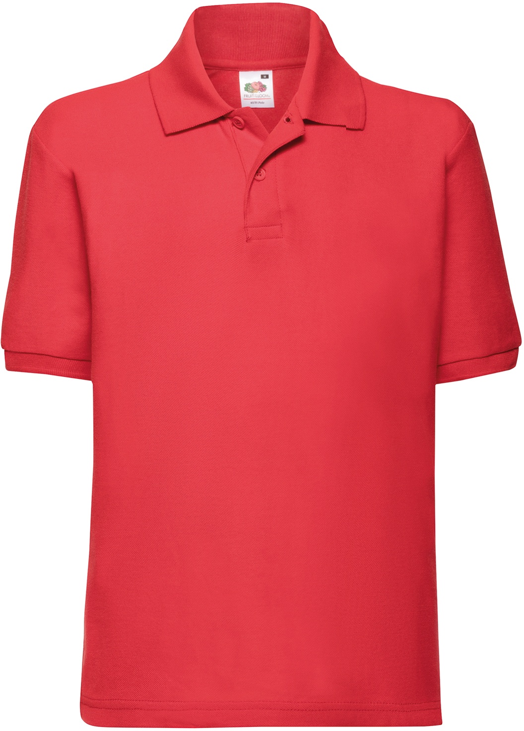 Fruit of the Loom KIDS 65/35 POLO - Unisex Poloshirt für Kunder in versch. Farben und Größen, rot, 116